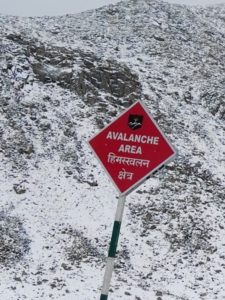 Mountain Avalanche sign