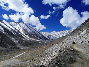 Nubra valley side of Khardung La Pass