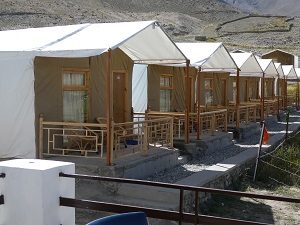 Glamping tents at Pangong Lake