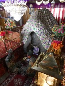 The sacred rock at the Gurudwara Sikh Temple