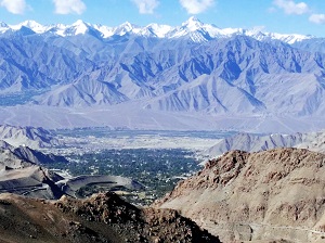 Mountains, Stok, Leh from the Khardung La Pass road 