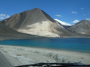 Towards the road entrance of Pangong Tso