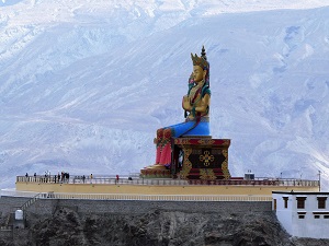 Maitraya statue at Disket Monastery, Nubra Valley