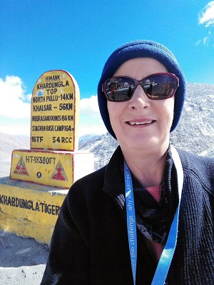 Signpost on Khardung La Pass summit