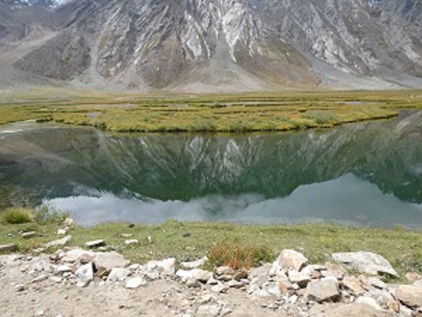 Still pool reflections in the Zanskar Valley