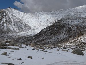 Snow near Chang La Pass