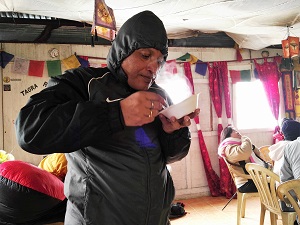 Refreshments on Khardung La Pass summit