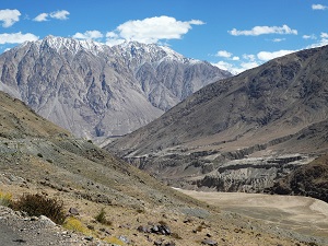 The High mountains above the Shyok River in the Nurba Valley area