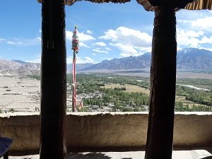 Thiskey monastery view up the Indus Valley