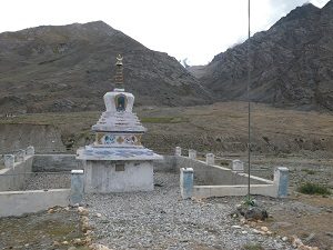 Small stupa on roadside in the Zanskar Valley