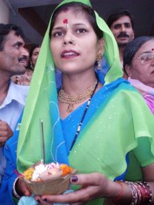 Beautiful Indian Lady at the Aarti at Parmath Niketan Ashram Rishikesh India 2006