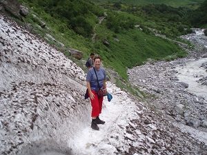  On the low river track, which is now gone, in 2006 Valley of Flowers, India