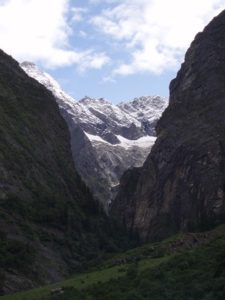 The clear view into the Valley of Flowers before leaving to go back to Govind Ghat, India 2006