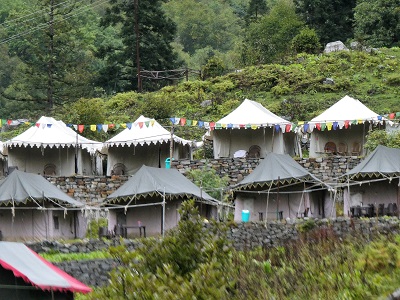 Our camp at VOF Gangaria, Himalayas India