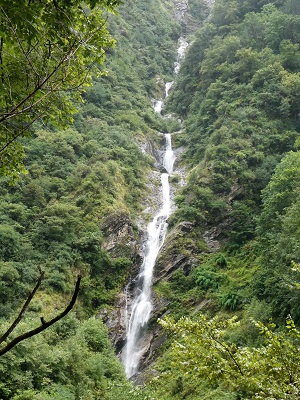 Part of a huge waterfall - it would not all fit in my camera screen, near Govind Ghat, Himalayan India