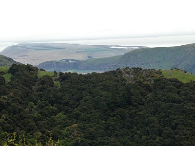 Lake Ellesmere, the sand spit and beyond - the Canterbury Plains, NZ