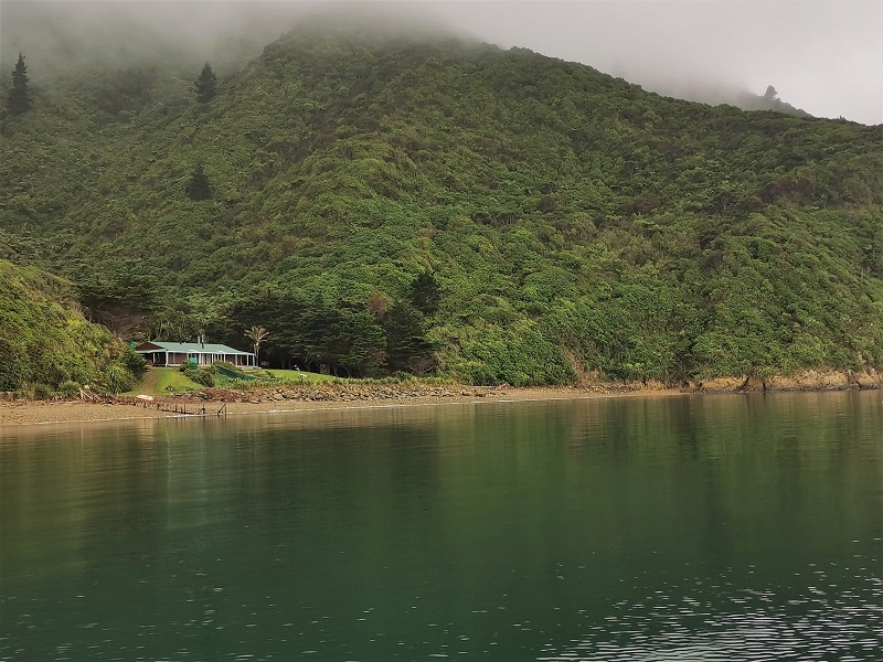 A farm house in a remote bay inaccessible by road