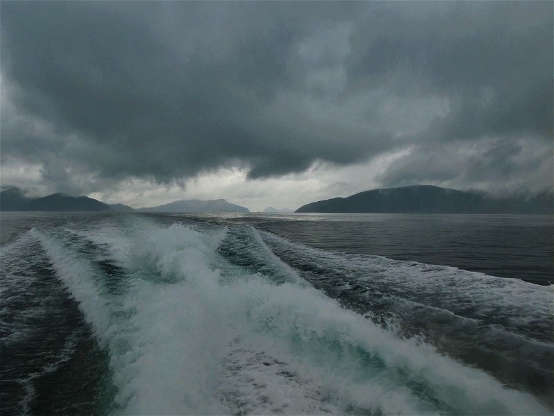 The moody sky on the Marlborough Sounds