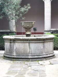 One of the fountains in the gardens at the Palace Monastery of San Jerónimo, Yuste