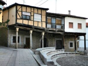 Plaza Juan de Austria historical landmark in Caucos de Yuste from the other angle