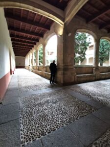 The covered porticos at the Palace Monastery of San Jerónimo, Yuste