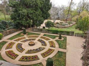 The gardens of Carlos V within the Palace Monastery of San Jerónimo, Yuste