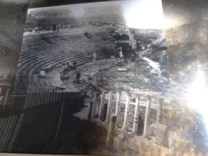 Photo from the early days of archiological excavation in the museum in the temple complex Mérida