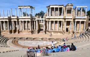 Roman Theatre - children learning their history