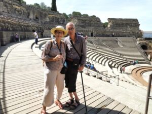 Teresa & Manfred at the Roman Theatre, Mérida