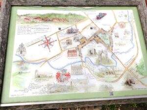 A map of Waslingham in the village