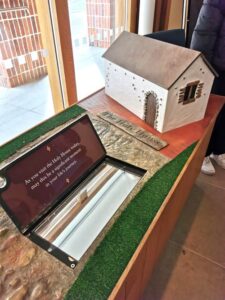 A replica of the 'Holy House' in the information room at the Shrine of Our Lady