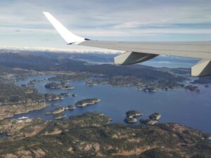 Amazing views from the plane flying from Bergen to Copenhagen