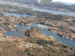 How beautiful flying out of Bergen - so much more than we saw in our few days there