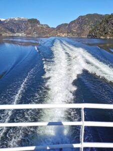 Leaving the farther regions of the fjord behind