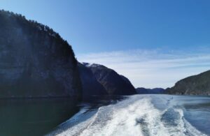 The fjords narrow well into the mountains