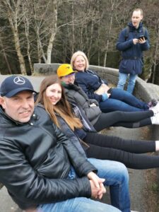 Tor and the family chilling on Mt Fløyen just enjoying the view and relaxing time