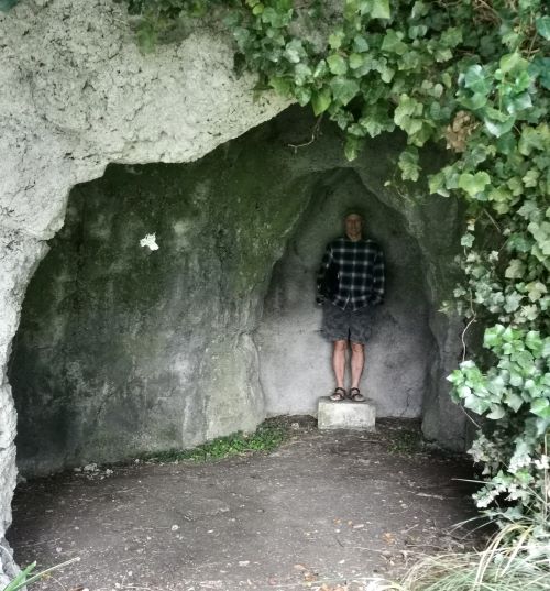 Andy in the grotto at Teschemakers