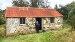 Manfred looking into Ackers Cottage