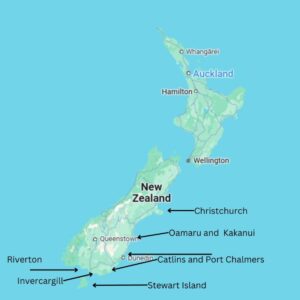 NZ Map with locations