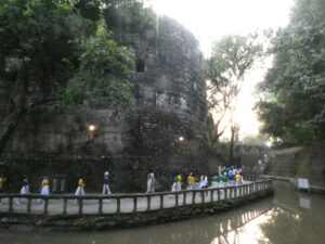 A group of school children in the Rock Garden Chandigarh