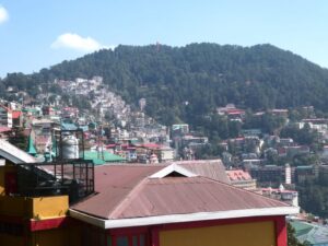 Across the rooftops towards Jakhu Hill, Shimla