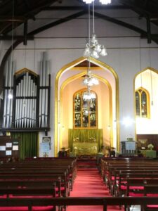 Inside the Christ Church and the beautiful alter nave Shimla