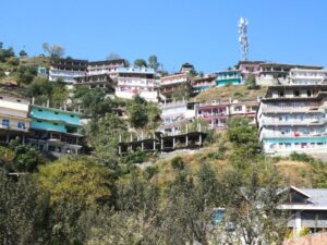 New development on the hillside in Rohru
