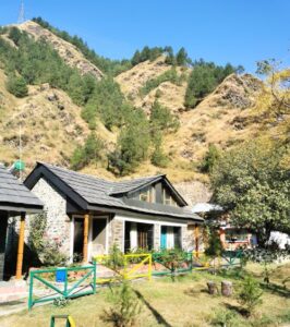 The units at the Chanshal Camps & Resort, in the area of Chirgaon