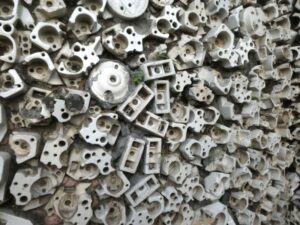 Up close with the broken power points sculpture, Rock Garden, Chandigarh