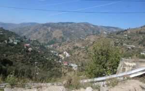 Villages and farms on the hillsides as seen from the road we travelled
