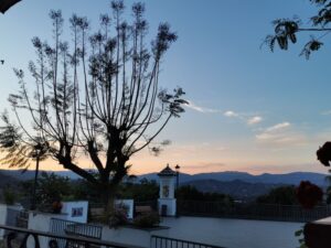 Sunset from the terrace in Iznate