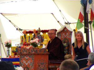 The Rinpoche and an interpreter Maggie at Benalmadena