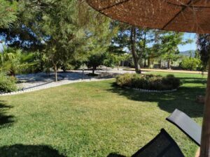 The gardens at Escuela La Crujia