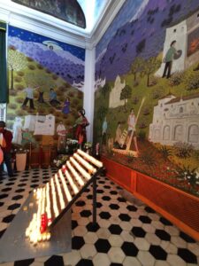 The murals in 'Our Lady of the Remedies' Ermita de la Virgen de los Remedios church in Vélez-Málaga